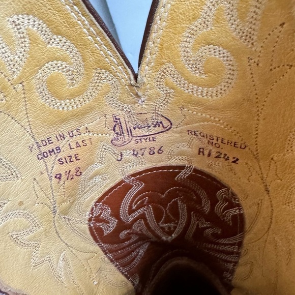 Justin Cowboy Boots Exotic Leather Lizard Iguana Skin Brown Style 4786 Mens 9.5 - Picture 12 of 15